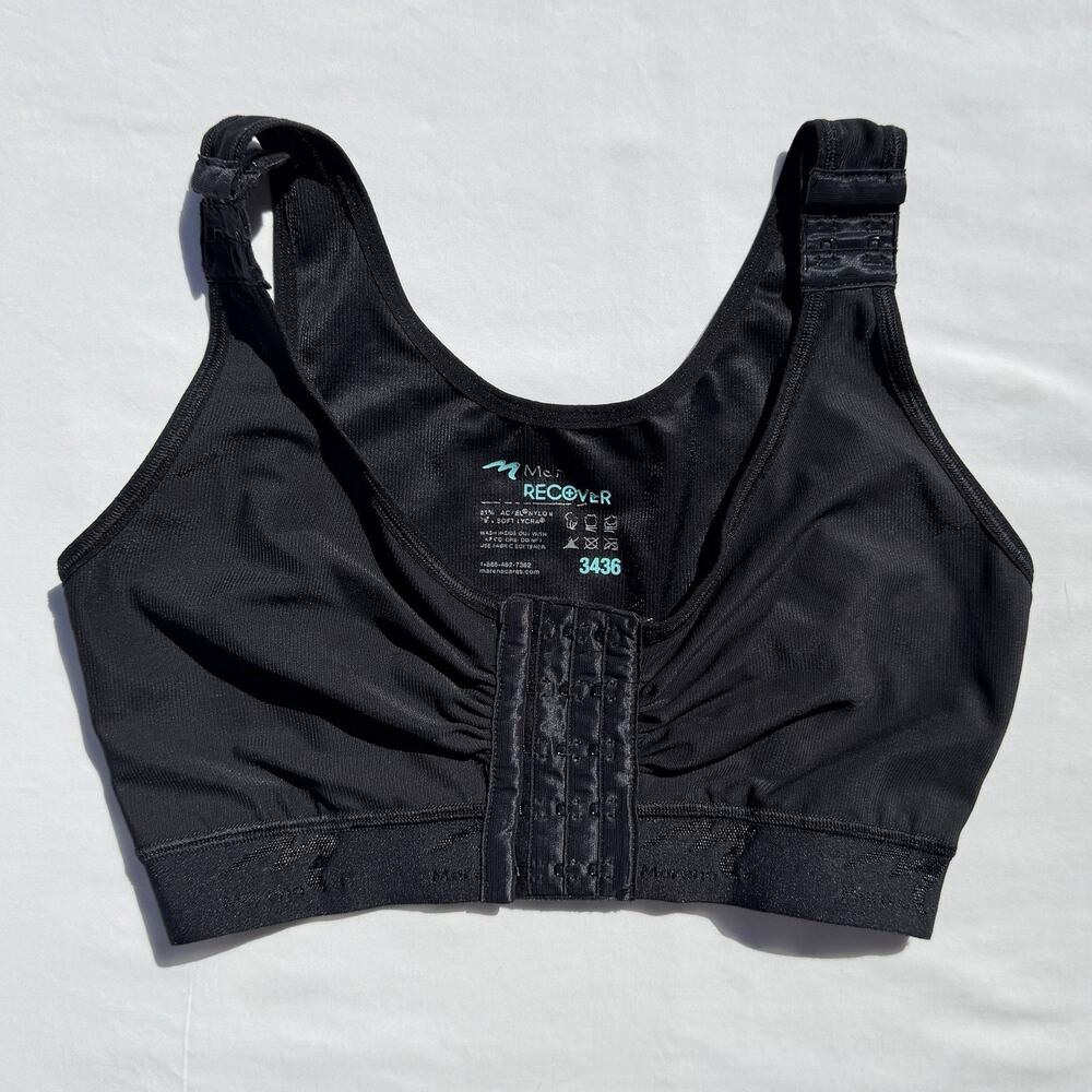 Marena Recovery Compression Adjustable Post Surgical Bra 3436 Black 34 36